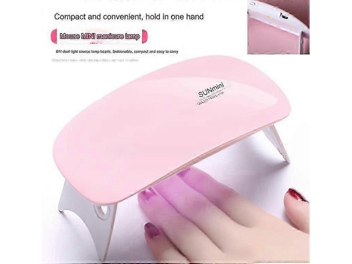 Mini lámpara UV para uñas de gel, lámpara LED UV plegable para uñas, lámpara innovadora para uñas de gel, esmalte, extensión de uñas postizas, pegamento de gel, USB, 6 W, 131*67*19 mm GOKOCO