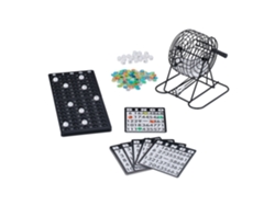 Relaxdays Juego De Bingo, Con Bolillero, 75 Bolas, 18 Cartones, 150 Fichas, Tablero, Niños Y Adultos, Multicolor