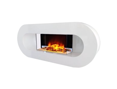 Chemin Arte 186 2000W chimenea eléctrica con efecto de llama ultra realista, Blanco
