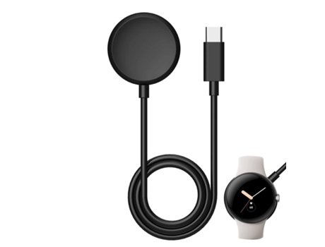 Cargador Para Google Pixel-Watch Cable Cargador Magnético Reemplazo Tipo-C Negro VENISYMLIS