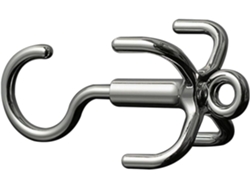 Soporte Giratorio Cinturón Abs Plateado 4 Ganchos Elegante Gancho Multiusos Armario Práctico Organizador