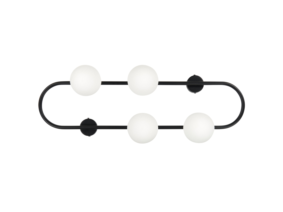 Lámpara de pared BELIANI Yango de Hierro Negro 16x3x70