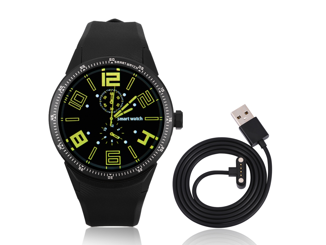 Reloj Inteligente Con Monitor De Frecuencia Cardíaca Bluetooth, Resistente Al Agua, Antidespiste, Color Negro, Llamadas Con Tarjeta Sim, Red 3g