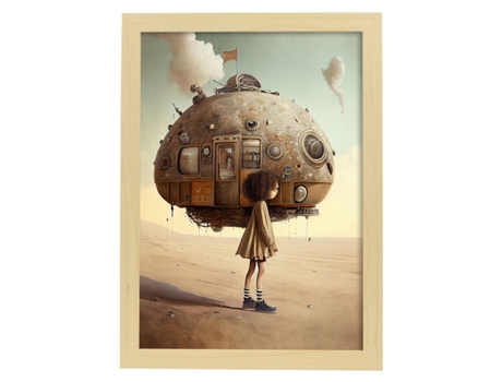 NACNIC Poster Guardián En Estilo Surrealismo Cinematográfico Ilustraciones Y Grabados De Historieta Abstracta Y Artística A4 Marcos Madera