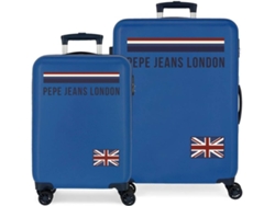 Conjunto de Maletas de Viaje PEPE JEANS Overlap Azul (48x68x26cm - 104 L)