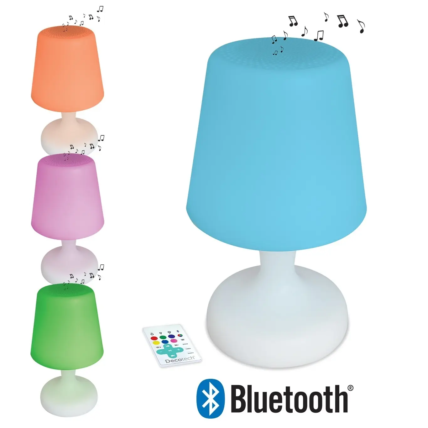 Wasserdichte Bluetooth®-tischlampe Mehrfarbig Mit Fernbedienung