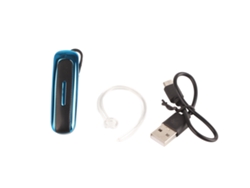 Fone De Ouvido Bluetooth Sem Fio Mono Para Negócios Com Gancho Auricular Anti-queda Para Dirigir Preto Azul
