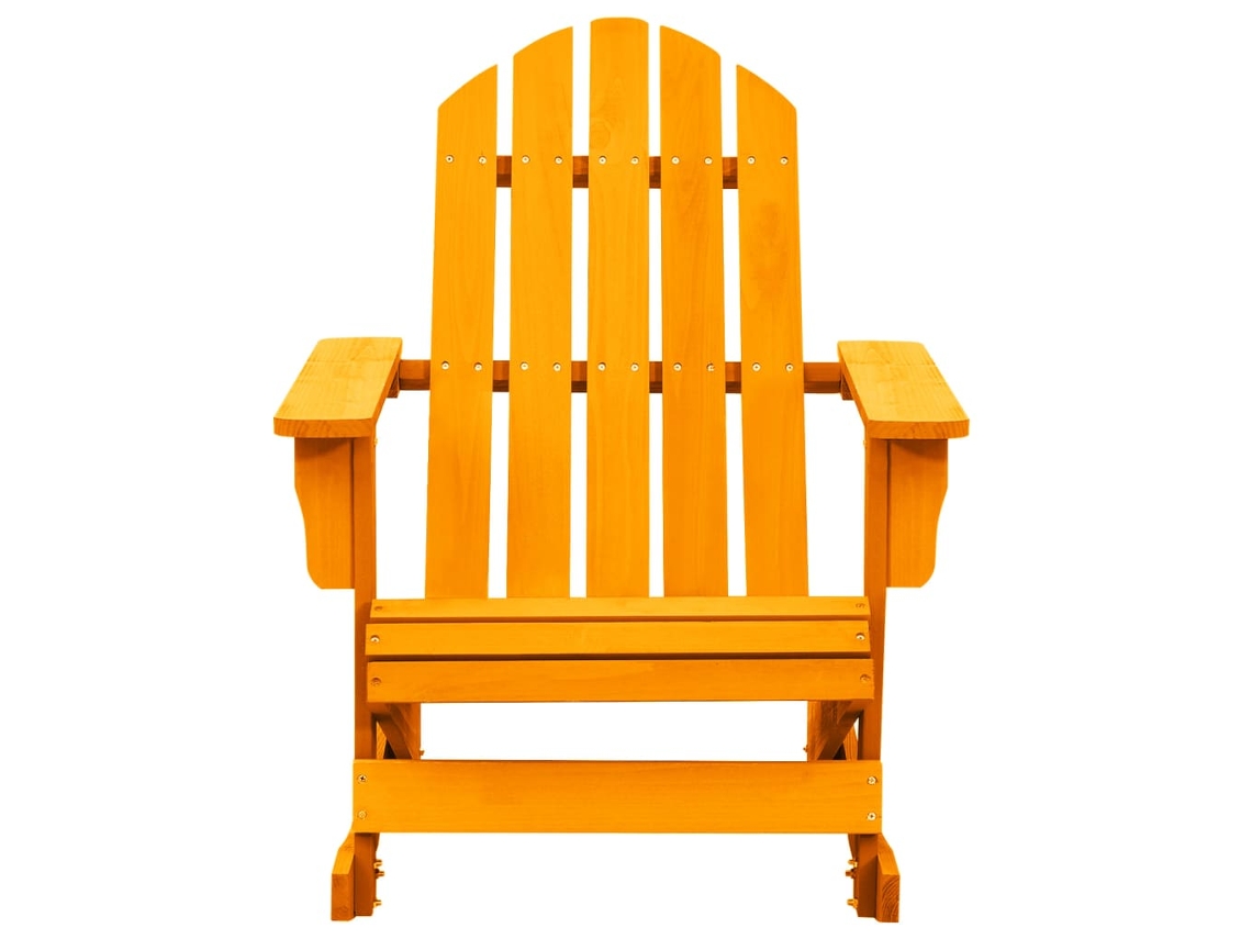 Maison Exclusive - Silla Mecedora De Jardín Adirondack Madera Maciza Abeto Naranja