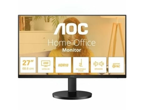 Monitor Gaming AOC U27B3AF (Negro - Flicker free - 27" - 4K Ultra HD - 4 ms)