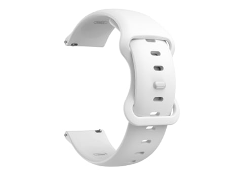 Correa de reloj de silicona con hebilla de mariposa de 20 mm para Samsung Galaxy Watch Active 3 41 mm (blanco)