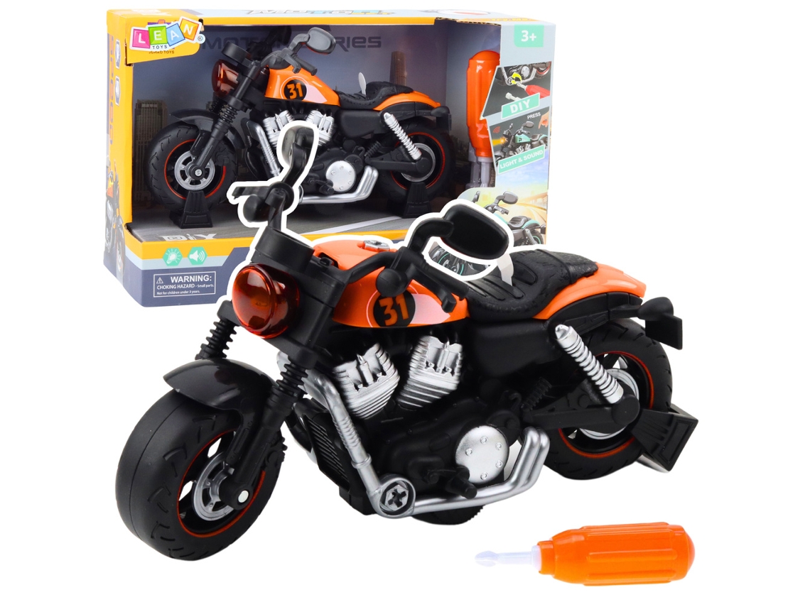 Luces de motocicleta DIY girando y desatornillando sonidos naranja B.active