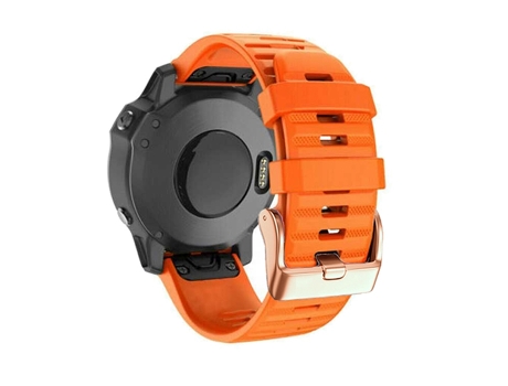 Correa de reloj inteligente para Garmin Fenix 7S/6S Pro/5S Plus 20 mm Silicona de liberación rápida Hebilla de oro rosa (Naranja)