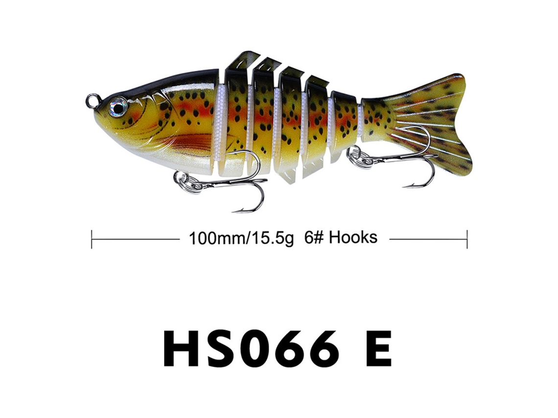 Señuelo De Pesca Swimbaits De Accionamiento Duro De Hundimiento Lento De 7 Secciones Y 10 Cm De Aspecto Realista