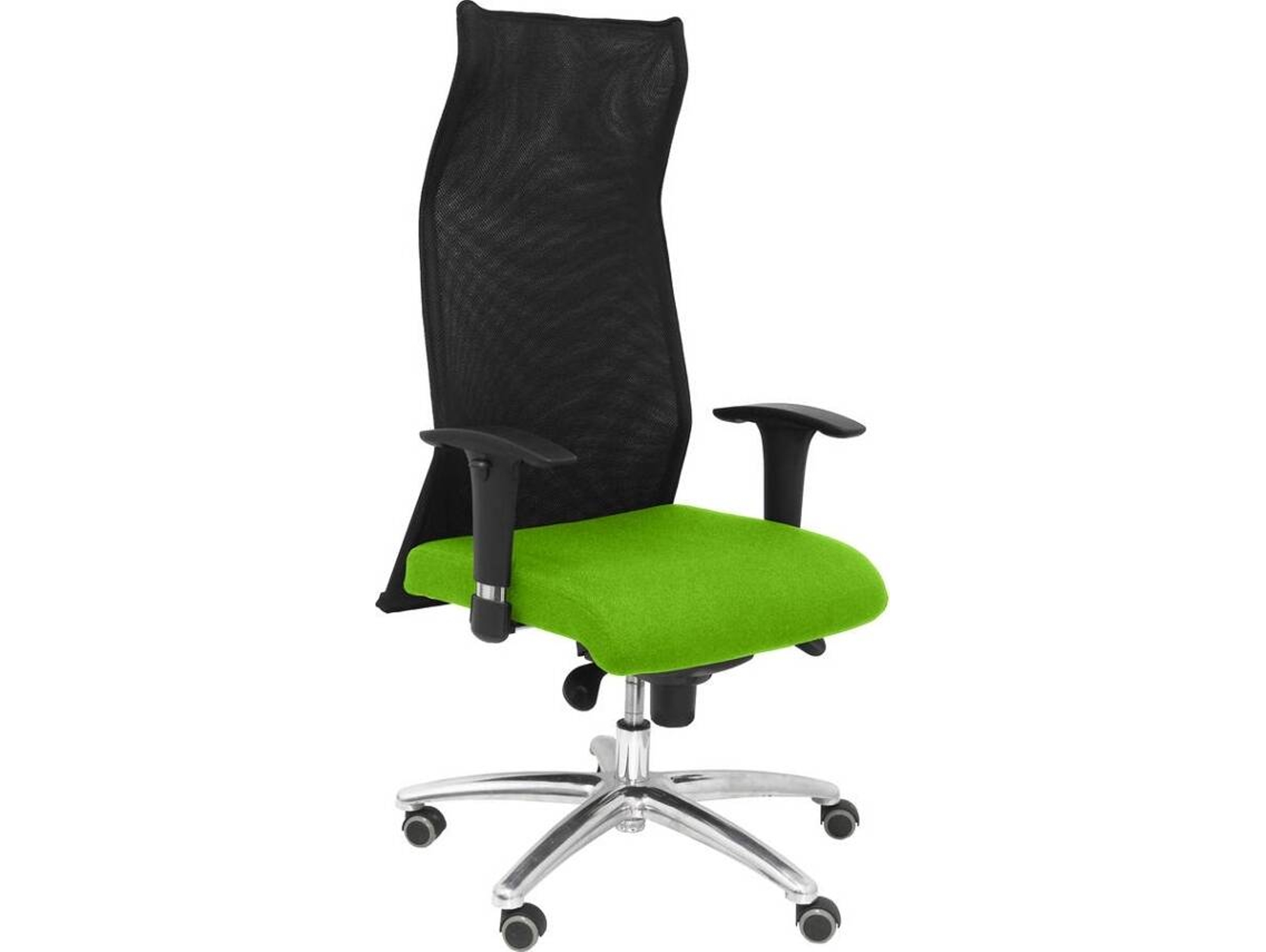 Silla de Escritorio Ejecutiva PYC Sahuco Verde con ruedas antiarañazos (Brazos Ajustables - Malla)