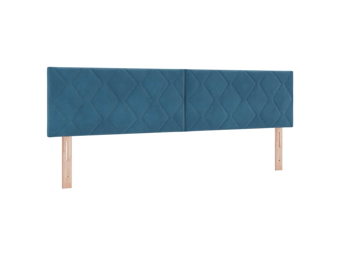 Maison Exclusive - Cabecero Led Azul Oscuro 180 Cm Cuero Sintético