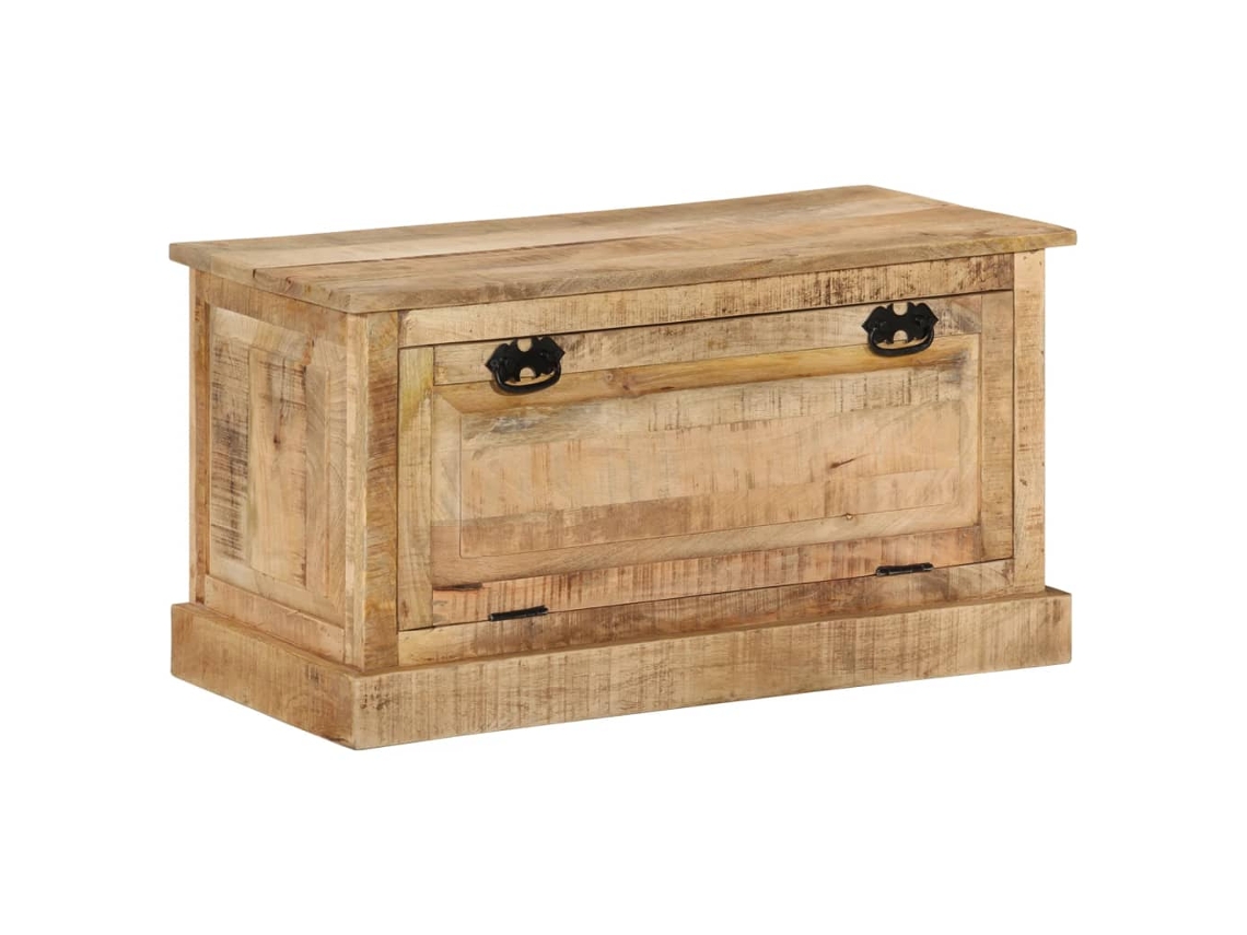 Banco Zapatero Madera De Mango Maciza 85x40x45 Cm