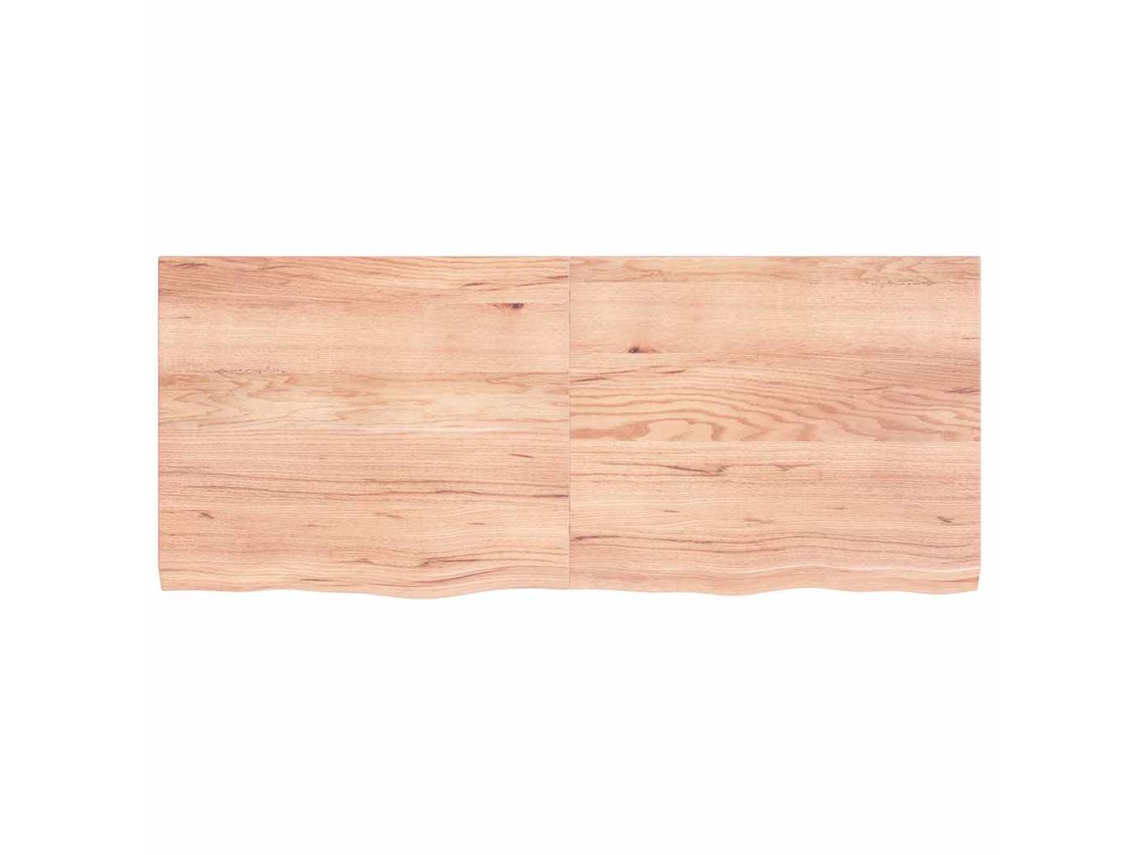 Tablero Mesa | Superficie De Mesa | Tablero De Escritorio Madera Roble Tratada Marrón Claro 120x50x(2-4) Cm