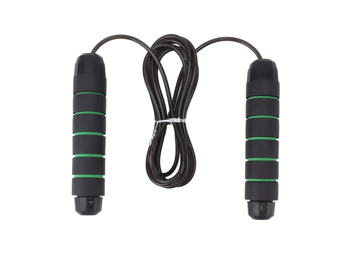 Danu2026-cuerda De Saltar Con Peso 406g Mango Esponja Antidesenredo Entrenamiento Fitness Negro Verde