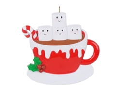 Adorno navideño de resina: Taza de café para el árbol de Navidad