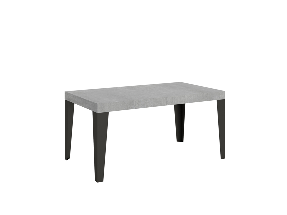 Mesa de Comedor ITAMOBY Flame (90x160/420 - Paneles de Melamina - Cemento)
