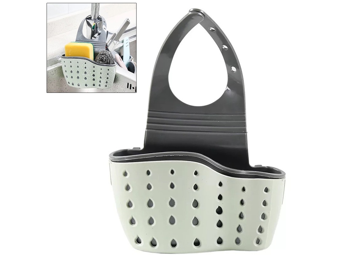 Estante Ajustable Para Fregadero Con Desagüe Para Guardar Esponjas Y Jabón En La Cocina Y El Baño.