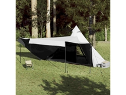 Tienda tipi familiar para 8 personas, opaca, impermeable, blanca.