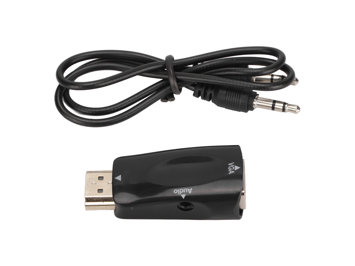 Conversor De Interface Multimídia Hd Para Vga Com Áudio 3.5mm Adaptador Full Hd 1080p Plug And Play