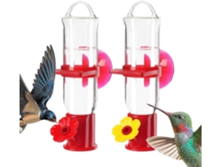 Comedero Para Colibríes, Bandeja Colgante De 15 Cm, Comedero Transparente Para Pájaros, Comedero Con Ventosa Y Diseño