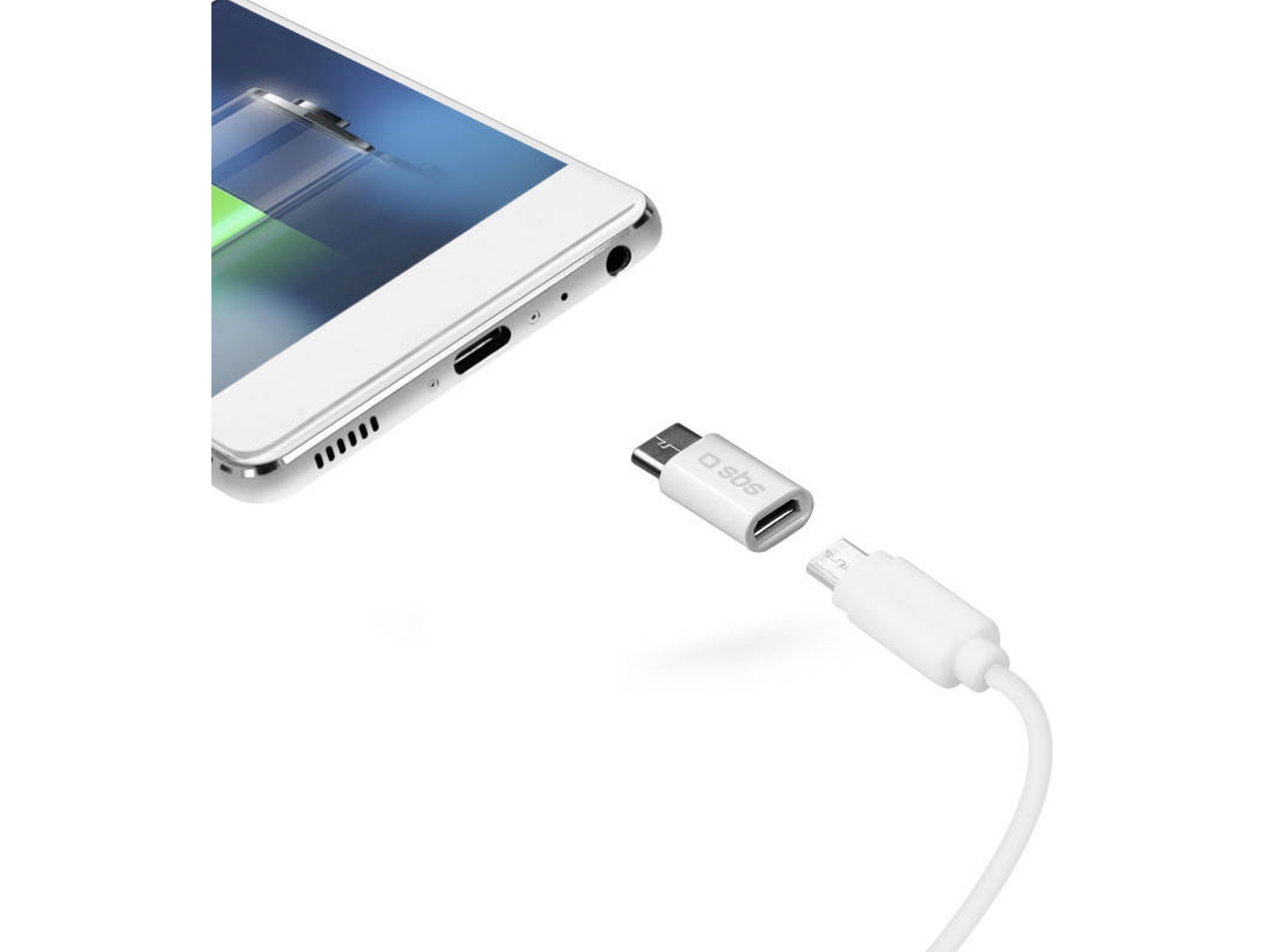 Adaptador USB-C SBS Carga blanco