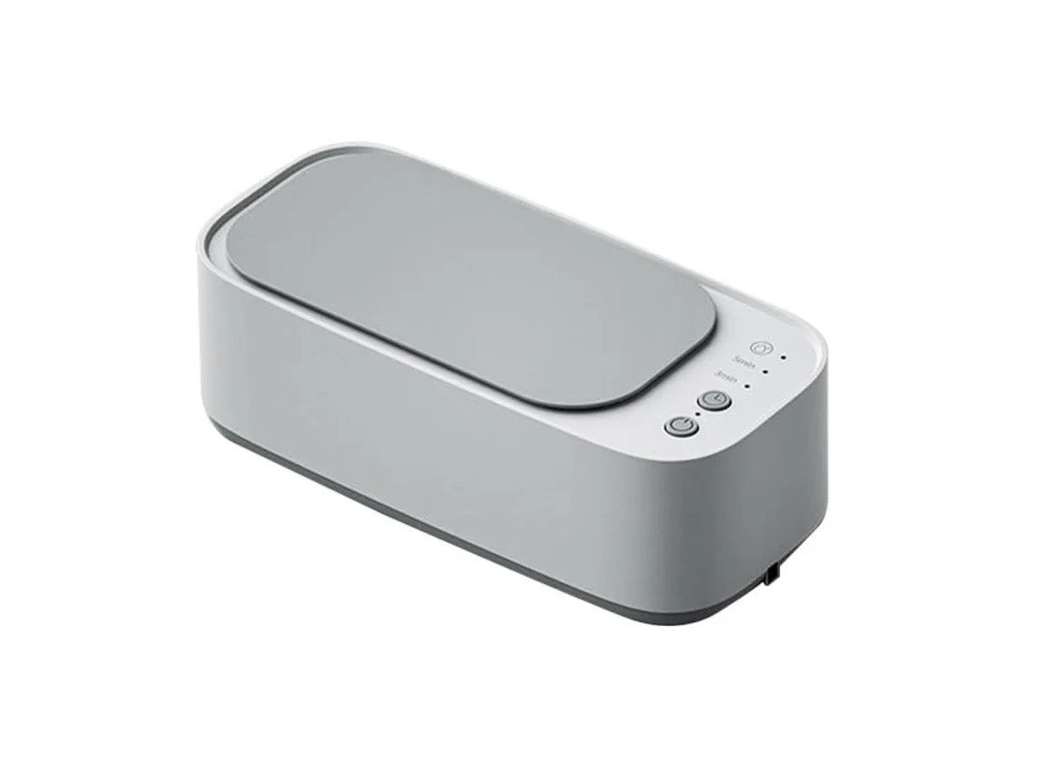 Limpiador ultrasónico automático y portátil para gafas, joyas, prótesis dentales y brochas de maquillaje (gris)