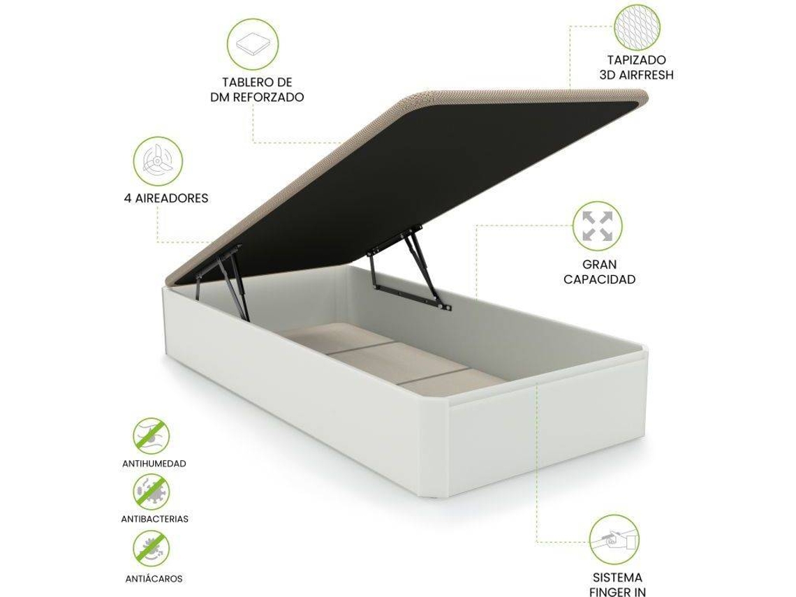 Canapé Luxury Ancho de Primera Calidad DUEHOME Melamina Blanco (150 cm)