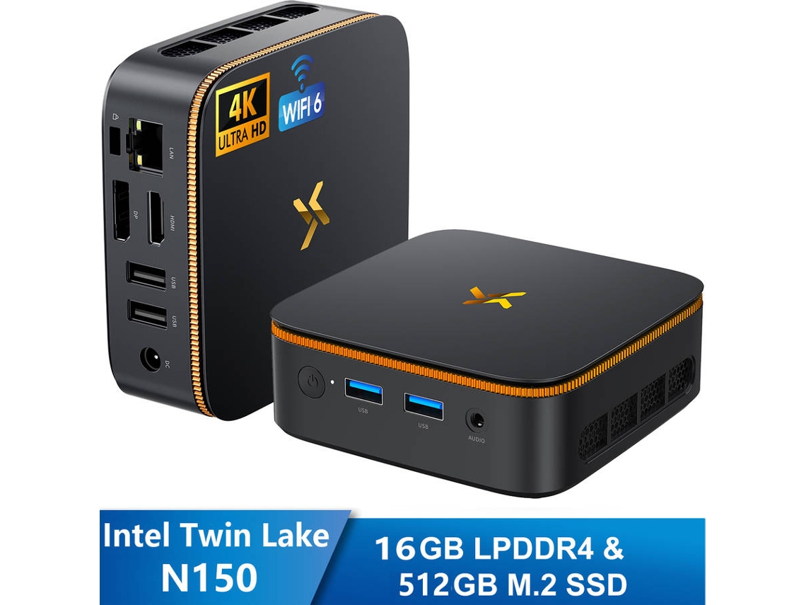 Mini PC Huidun H50 Intel Twin Lake N150 3.6 GHz Máx. 16 GB SSD de 512 GB 2 TB Windows 11 Pro Wifi 6