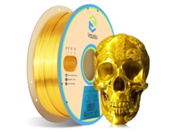Filamento Yousu Pla Silk de 1,75 mm dorado para impresora 3D, precisión de ±0,03 mm, 1 kg
