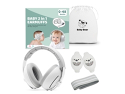 Tapones Para Los Oídos 2 En 1 Con Cancelación De Ruido Para Bebés Y Niños Pequeños De 0 A 48 Meses, Reducción De Ruido De 25 Db, Ajustables,