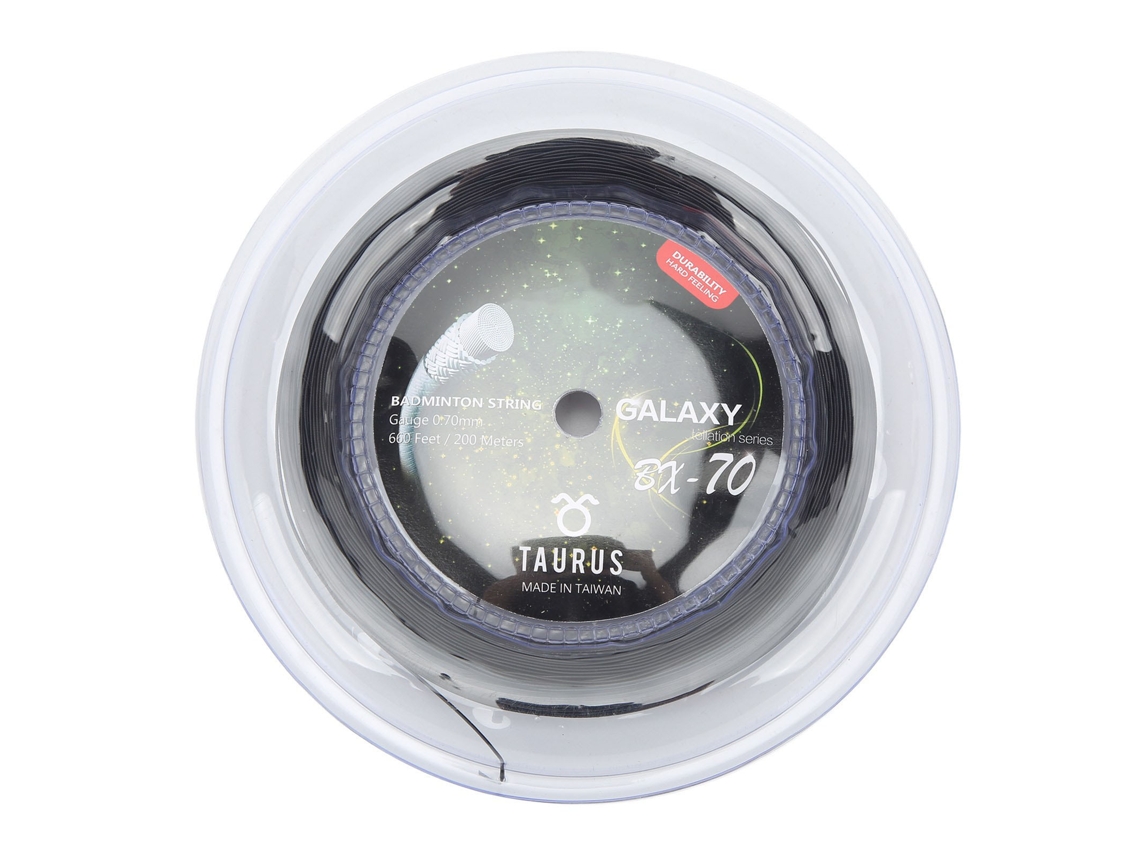 Hilo De Bádminton Powerti Bx70, Nailon De Alta Elasticidad, 0,7 Mm, 200 M, Bobina Negra