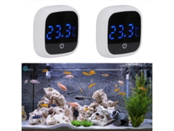 Termómetro digital adhesivo para acuario, pecera, con botón táctil, GOKOCO (paquete de 2)
