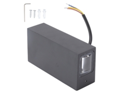 2026-luz De Pared Led Arriba Abajo Aluminio 6w Negro 2 Perlas Luz Cálida Para Sala Corredor Jardín Ca 85-265v