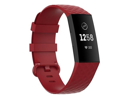 Correa de reloj colorida con hebilla de Tpu para Fitbit Charge 4/Charge 3/Charge 3 SE Rojo VENISYMLIS