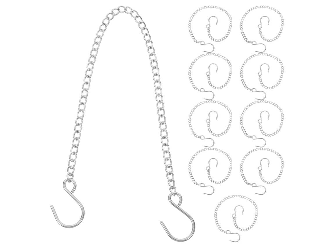 Cadenas De Acero Inoxidable De 10 A 30 Piezas Con Ganchos Resistentes Para Colgar Paneles.
