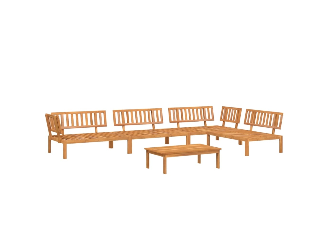 Maison Exclusive - Set De Sofás De Palets De Jardín 5 Pzas Madera Maciza De Acacia