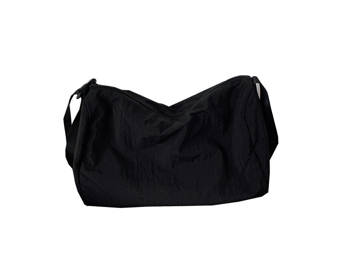 Bolso de hombro sencillo, bandolera multifuncional, mochila escolar de gran capacidad para mujer, color negro Lalamoli