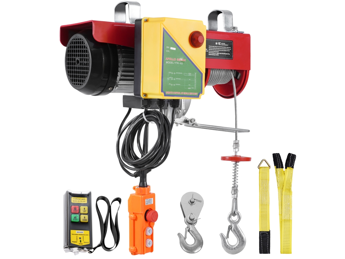 Polipasto eléctrico Succebuy de 1000 kg con control remoto inalámbrico y cable de 4,2 m