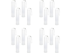 Juego de 16 estuches de plástico expandibles para brochas, tubo largo transparente para guardar brochas. SFUSHOS