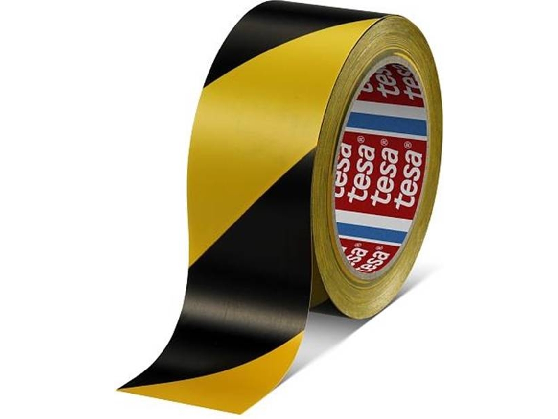 Cinta TESA Negro/Amarillo 60760 50mmx33m