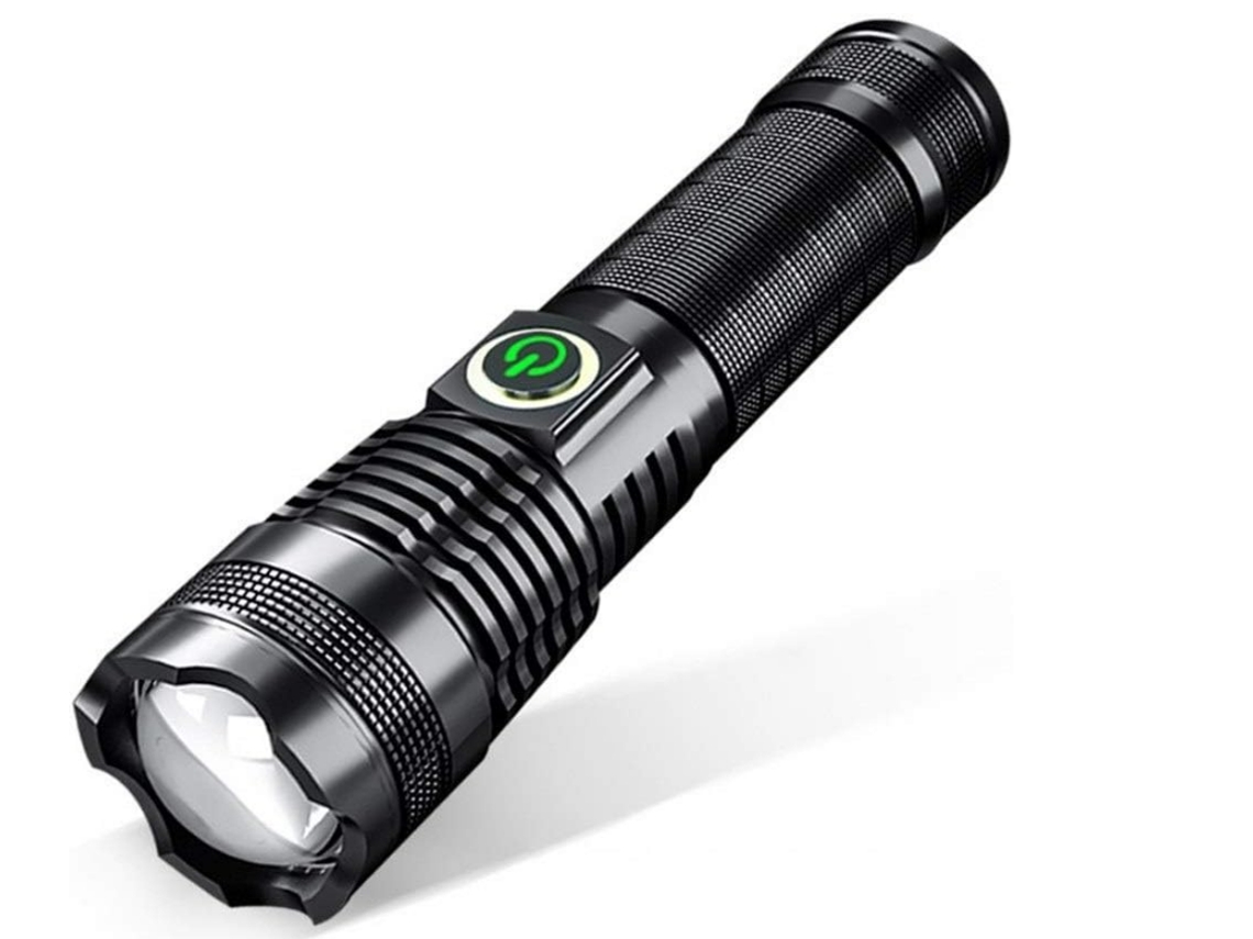 Linterna Led 5 Modos Antorcha Led Con Zoom Para Acampar Al Aire Libre Uso De Emergencia (negro)
