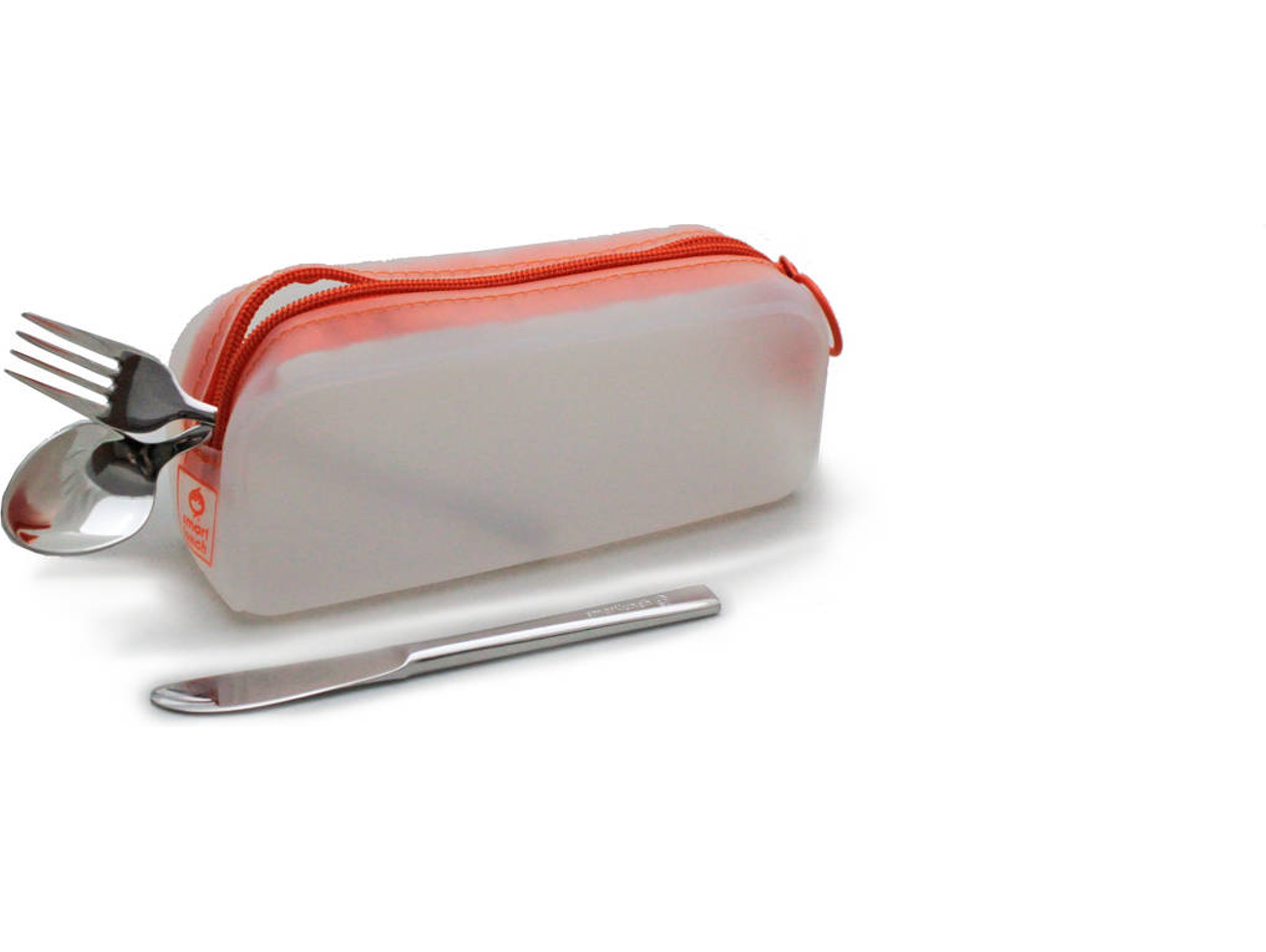 Bolsa de Silicona con Cubiertos de Acero Inoxidable SMARTLUNCH