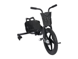 Triciclo de deriva de 3 ruedas, apto para niños, color negro