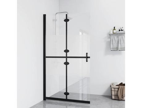 vidaXL Mampara de ducha plegable vidrio ESG medio esmerilado 70x190 cm
