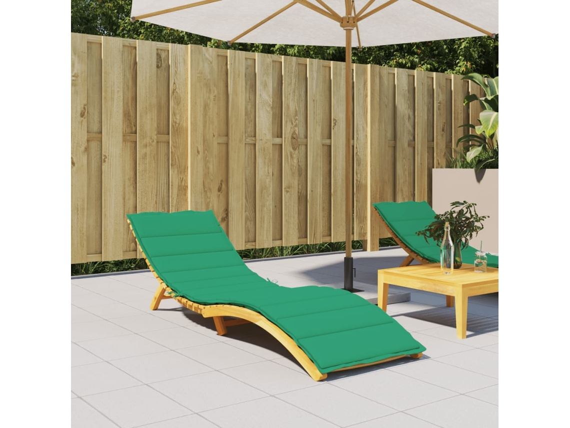 Cojín para tumbona 200x60x3 cm Tela Oxford Verde HARLANV1