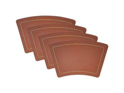 2026-4 Tapetes Wedge Para Mesa Redonda Impermeables De Cuero Pu Resistente A Manchas Para Navidad